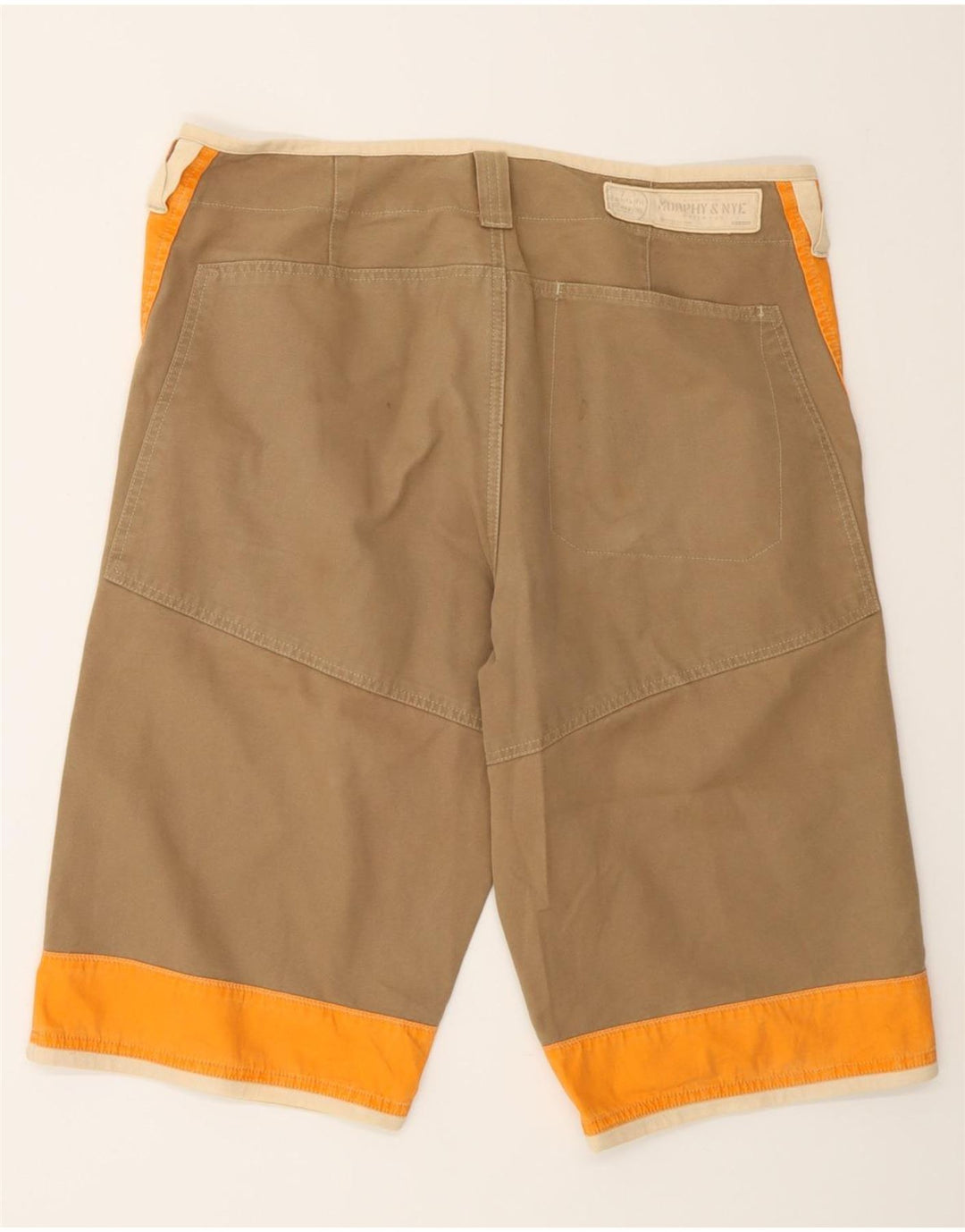 Murphy & Nye Herre Sailwear Shorts W33 Medium Orange Colourblock Bomuld