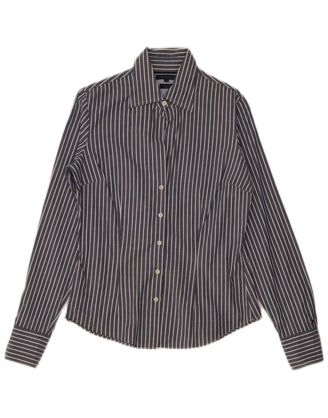 TOMMY HILFIGER Dameskjorte US 4 Small Navy Blue Pinstripe