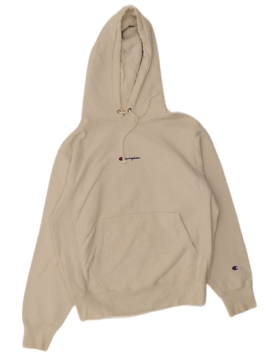Champion Herre Reverse Weave Hoodie Jumper Medium White
