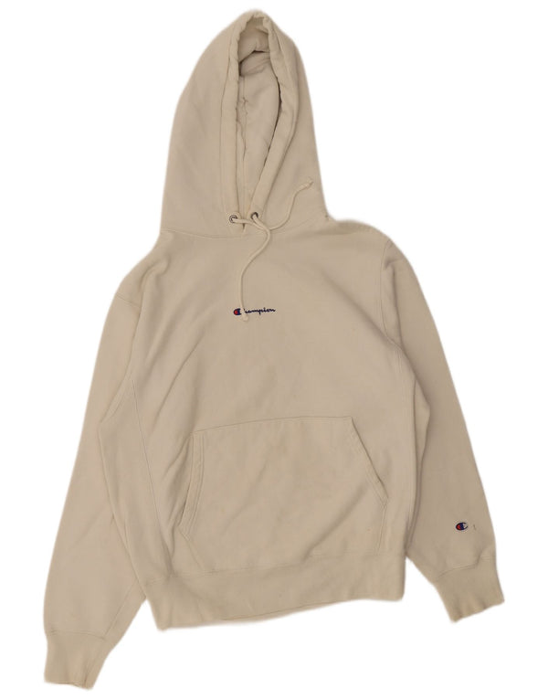 Champion Herre Reverse Weave Hoodie Jumper Medium White