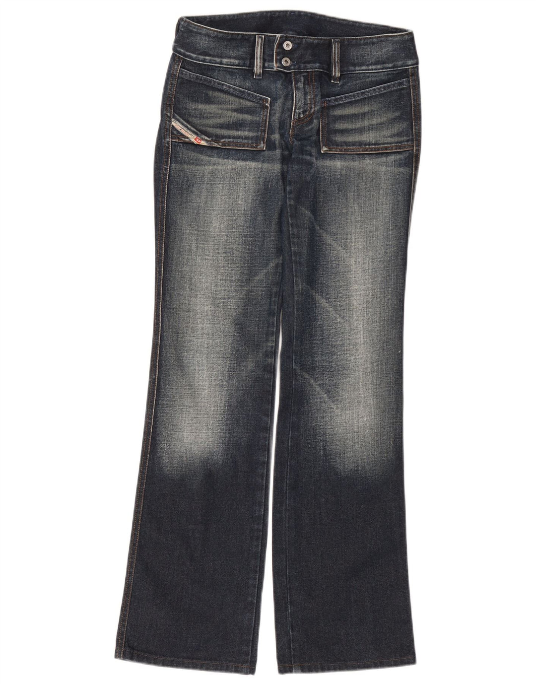 Diesel Dame Bootcut Jeans W28 L32 Marineblå Bomuld