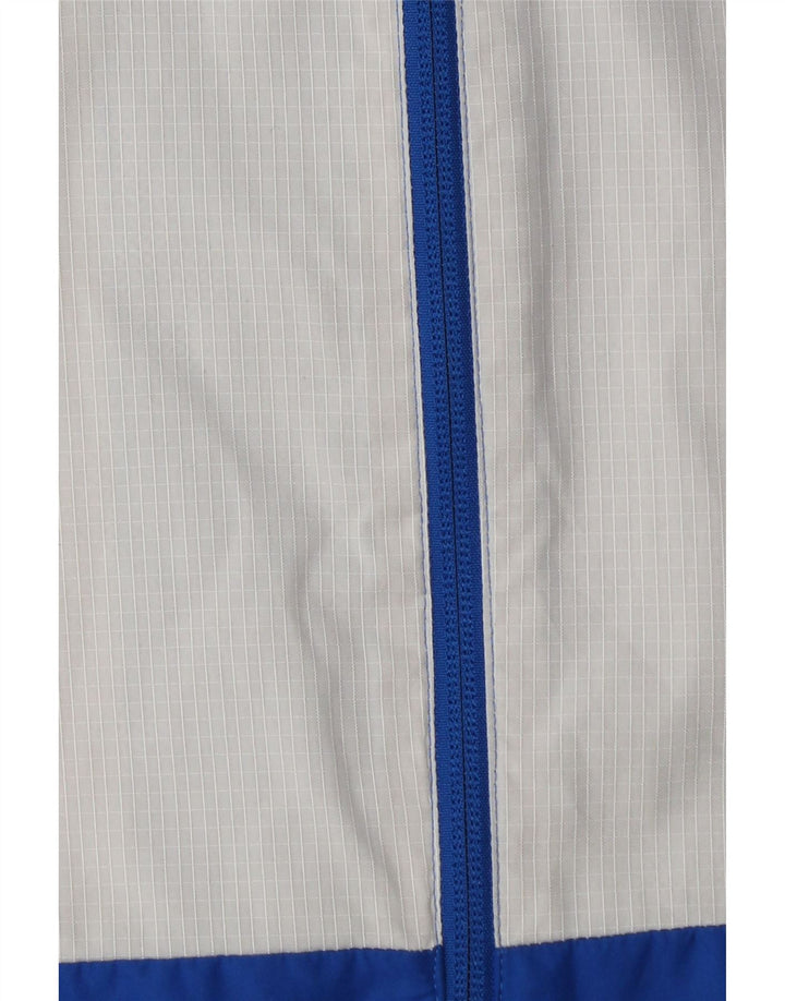 Adidas Regnjakke med hætte til mænd UK 38 Medium Blue Colourblock Polyester