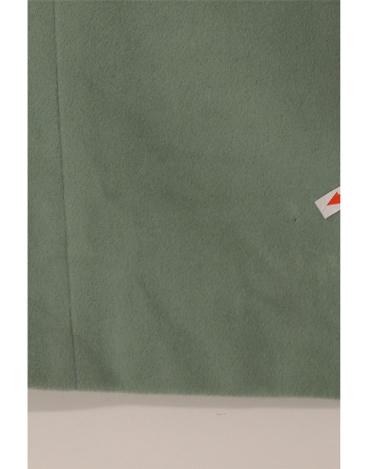 Marks & Spencer Dame Dobbeltradet Frakke UK 16 Large Green Wool