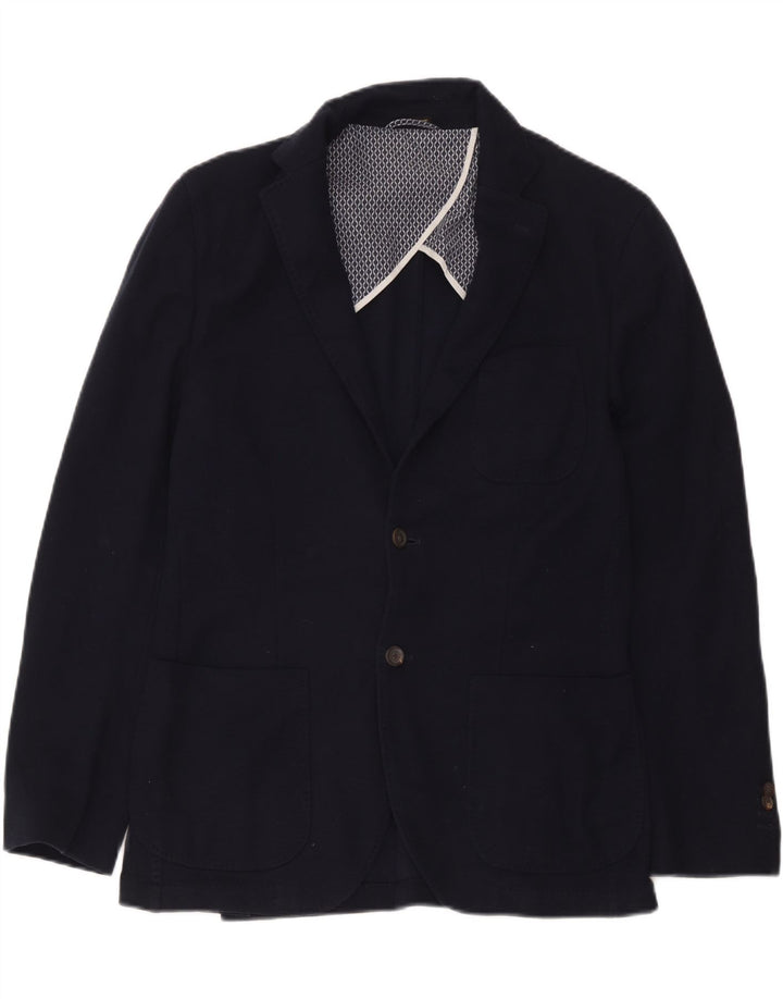Massimo Dutti Herre 2-knaps blazerjakke EU 50 Mellem marineblå bomuld