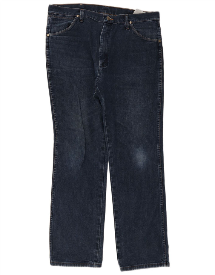 Wrangler Straight Jeans til mænd W36 L32 Marineblå Bomuld