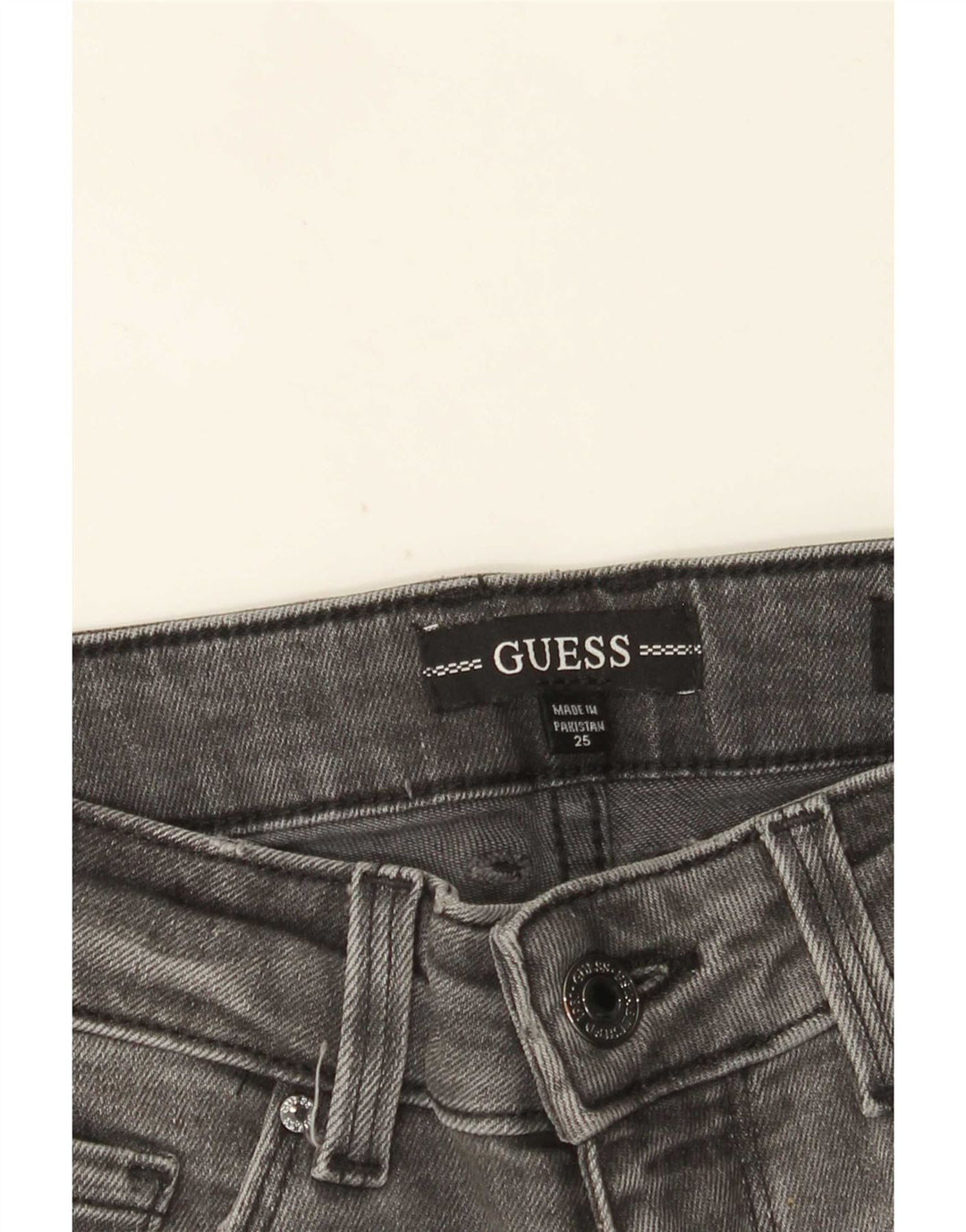 Guess Dame Mid Rise Skinny Jeans W25 L30 Grå