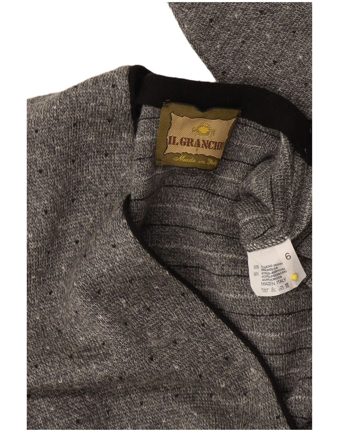 Il Granchio Herre cardigan sweater Medium Grey Flecked Wool