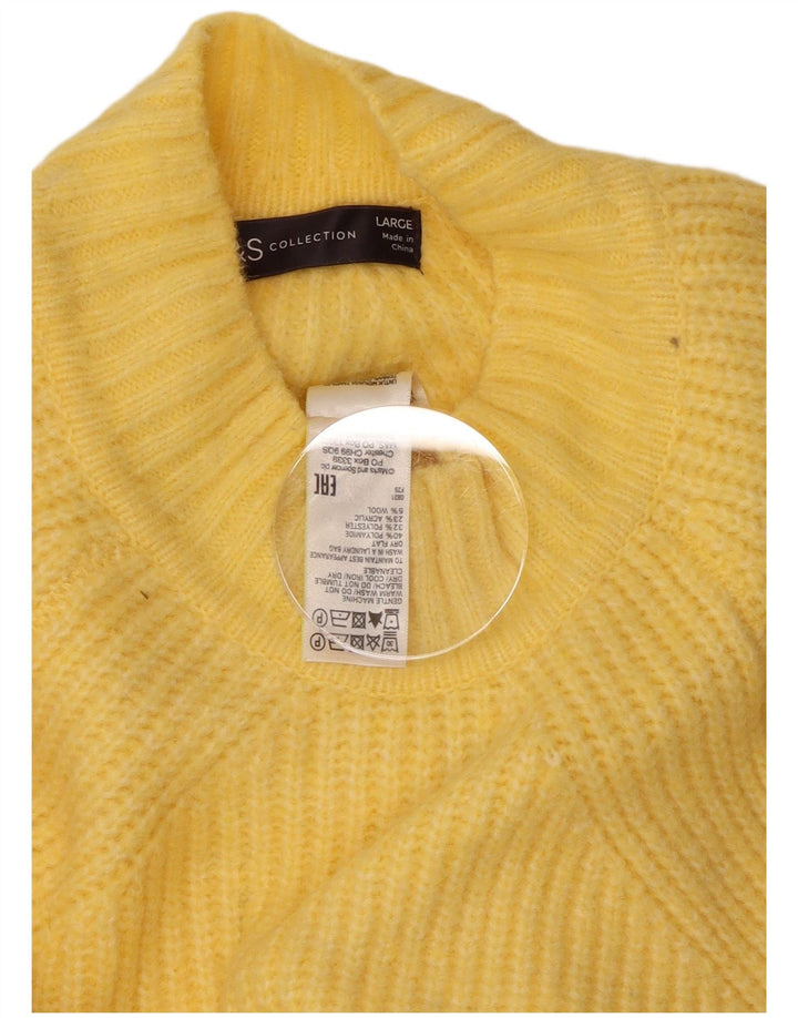 Marks & Spencer Dame sweater med rund hals DK 16 Stor Gul