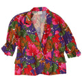 Michael H. Dame 1-knap blazerjakke US 16 2XL Flerfarvet blomster