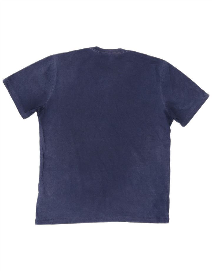 Reiss Herre T-Shirt Top Medium Marineblå Bomuld