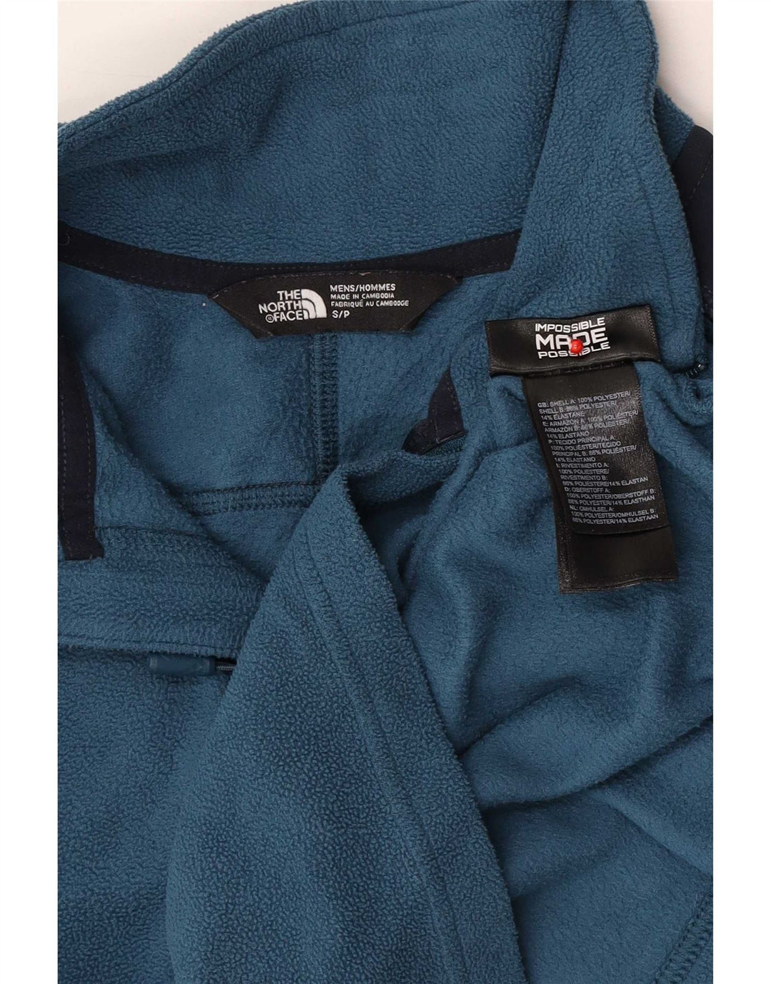 The North Face Herre lynlåshals Fleece Jumper Lille blå Colourblock Polyester