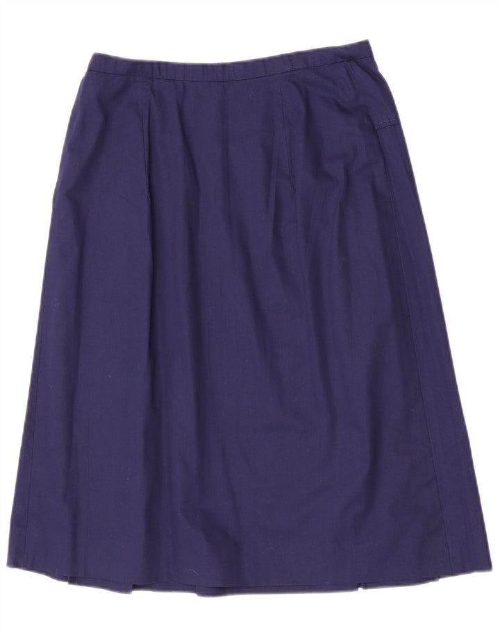 Vintage dame A-line nederdel W28 Medium marineblå bomuld