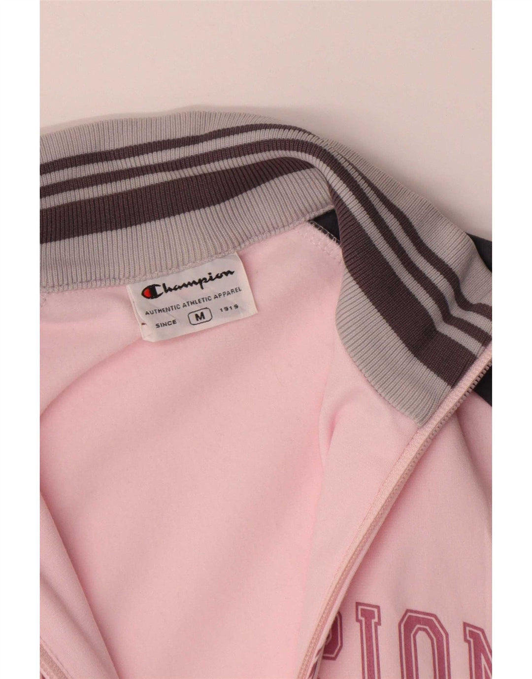Champion Kvinders grafisk træningsdragt Topjakke UK 12 Medium Pink Colourblock