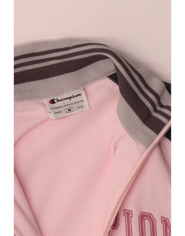 Champion Kvinders grafisk træningsdragt Topjakke UK 12 Medium Pink Colourblock