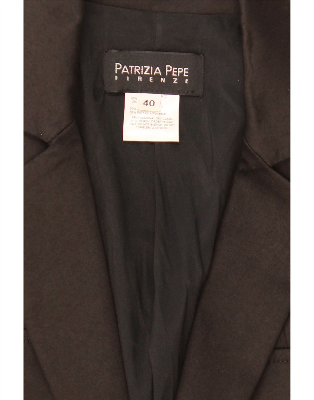 Patrizia Pepe Dame Crop 2 Button Blazer Jacket IT 40 Small Black