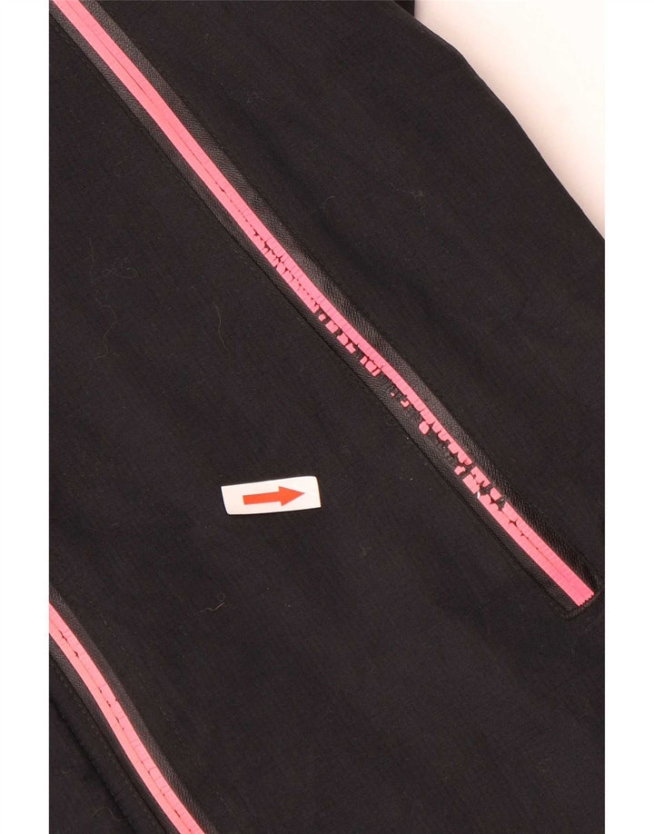 Superdry Regnjakke med hætte til kvinder UK 14 Stor sort nylon