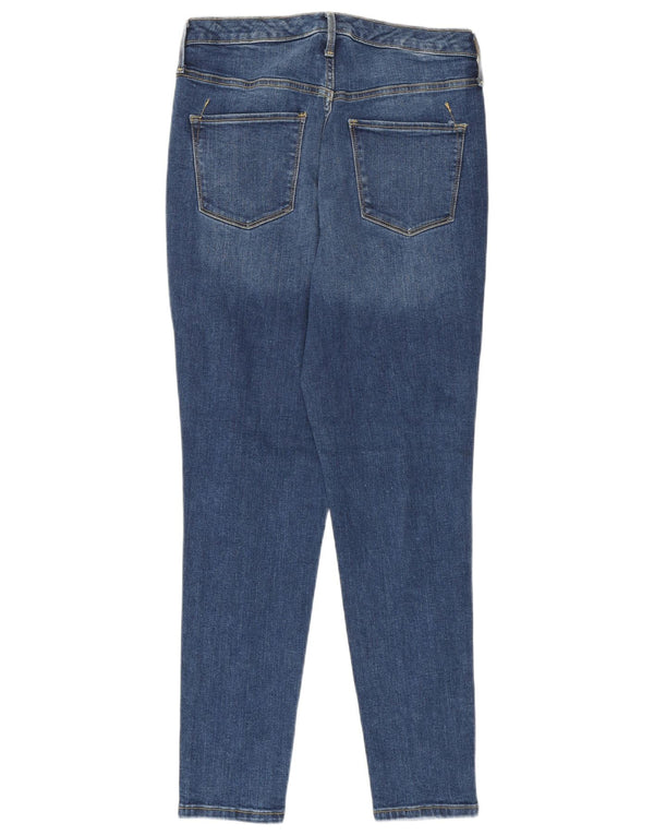 Mossimo Womens High Rise Skinny Jeans US 10 Large W30 L27 Navy Blue Cotton