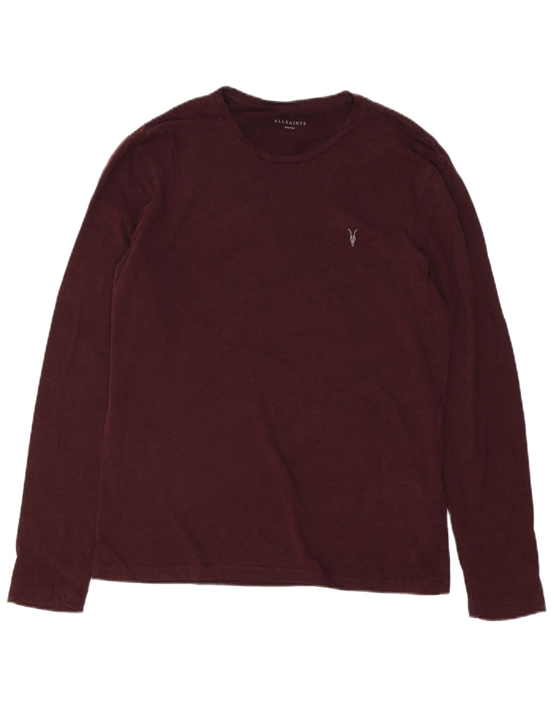 All Saints Herre Top Langærmet Medium Bourgogne Bomuld