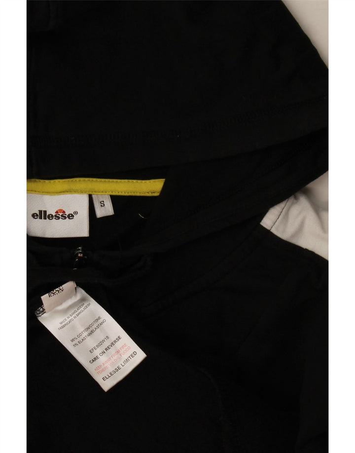 Ellesse Herre hættetrøje med lynlås Small Black Colourblock Bomuld