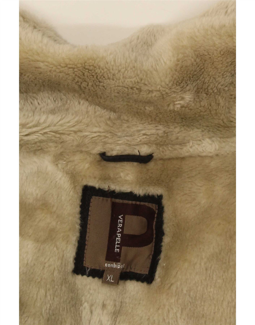 Conbipel Herre Shearling Jacket UK 42 XL sort læder