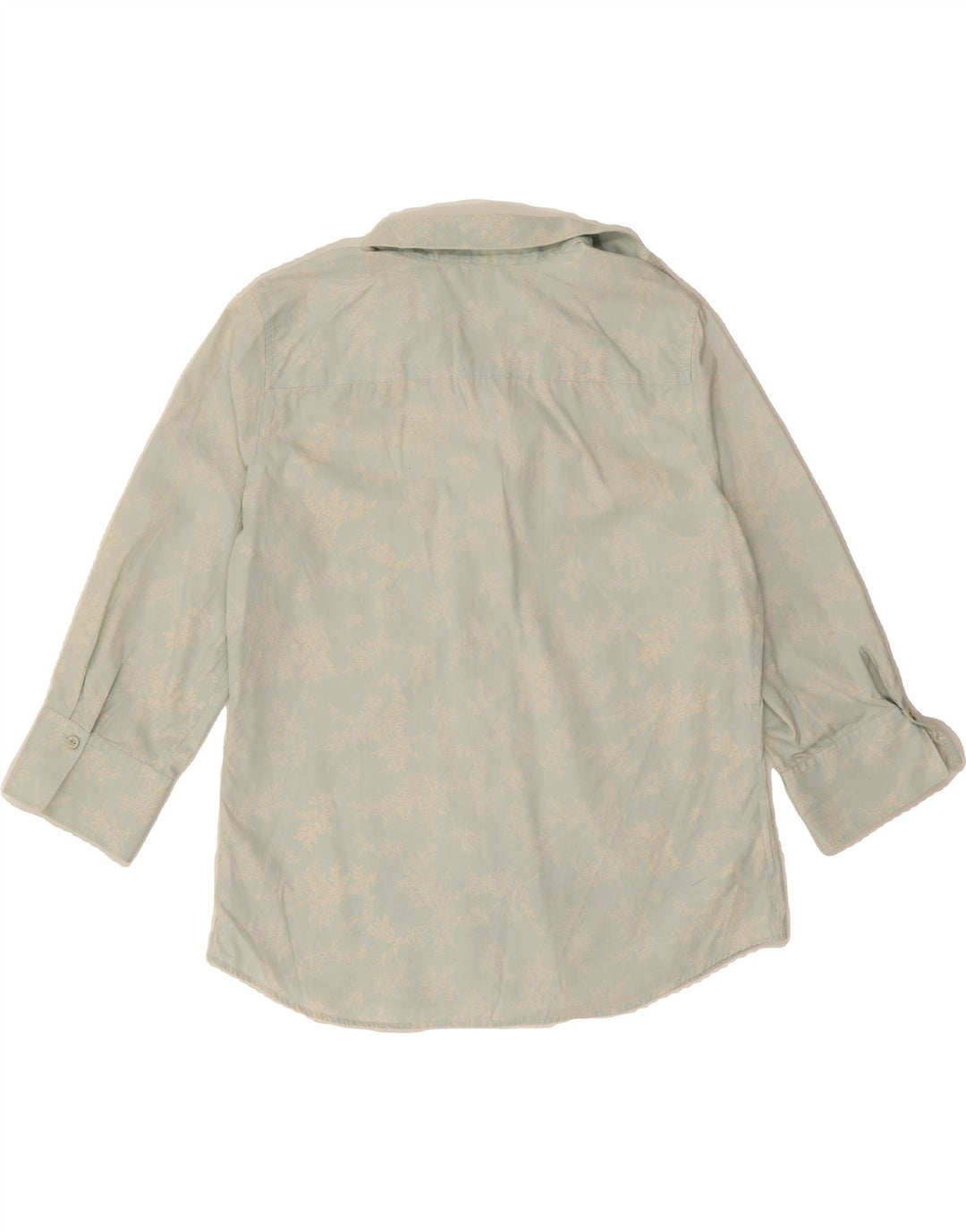 EDDIE BAUER Womens Wrinkle Resistant Shirt UK 14 Medium Blue Floral Vintage Eddie Bauer and Second-Hand Eddie Bauer from Messina Hembry 