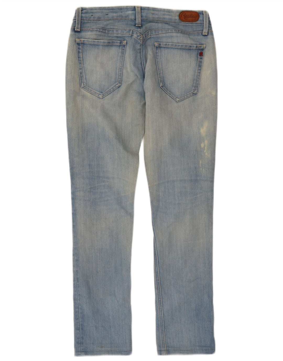Replay Dame Slim Jeans W27 L28 Blå