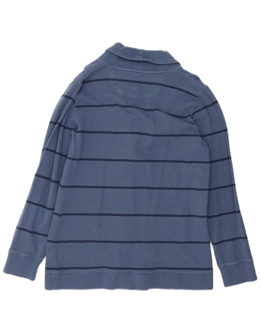 ORVIS Womens Cardigan Sweater UK 10 Small Blue Striped Cotton