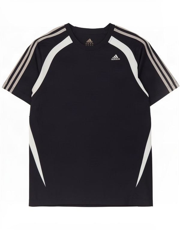Adidas Herre T-shirt Top Medium Marineblå Colourblock Polyester