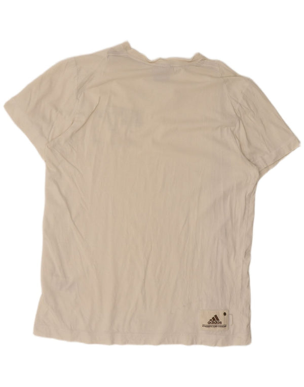 Adidas Herre Grafisk T-Shirt Top Stor Hvid Bomuld