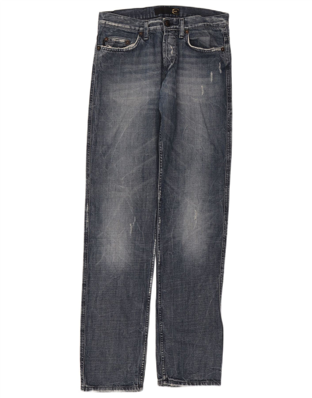 Just Cavalli Herre Distressed Straight Jeans W34 L34 Blå