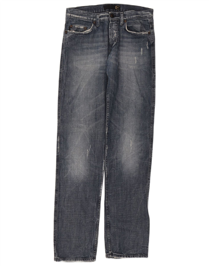 Just Cavalli Herre Distressed Straight Jeans W34 L34 Blå
