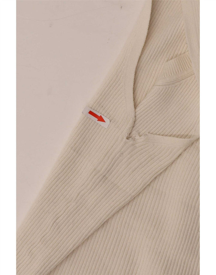Marks & Spencer Dame Crop Vest Tank Top UK 12 Medium White Viscose