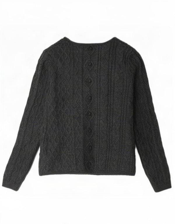 Zara Dame Cardigan Sweater UK 14 Large Grå