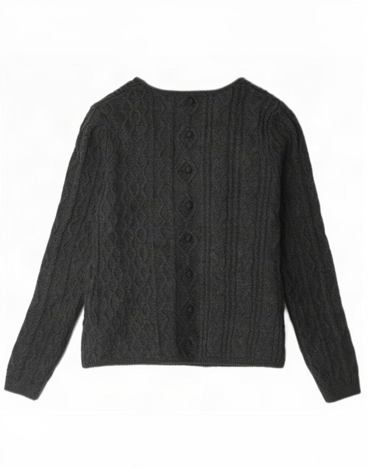 Zara Dame Cardigan Sweater UK 14 Large Grå