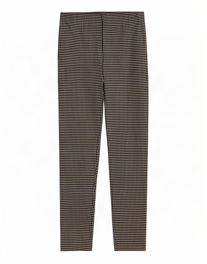 Zara Womens Leggings UK 12 Medium Black Gingham