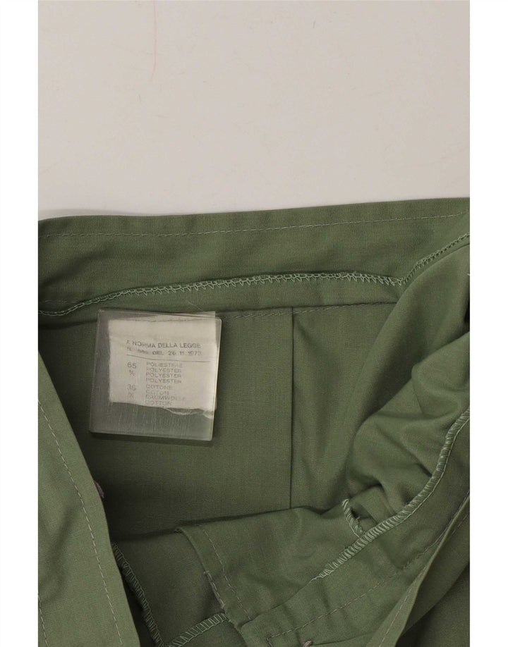 Vintage dame A-line nederdel lille W26 grøn polyester