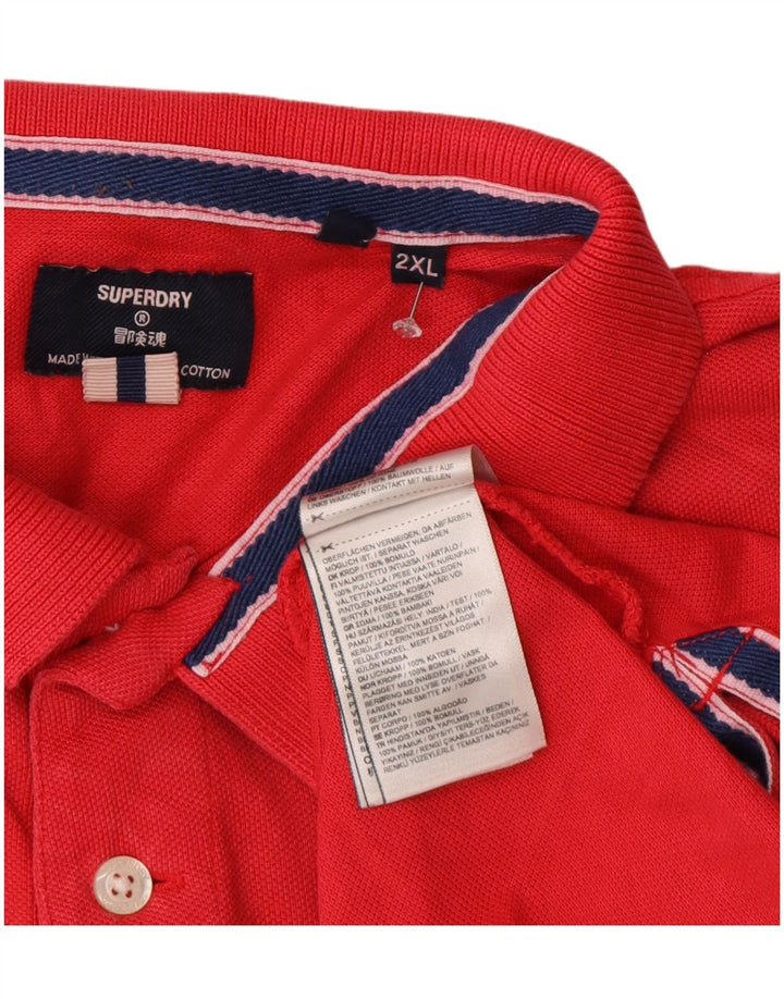 Superdry Polo Shirt til mænd 2XL Pink Bomuld