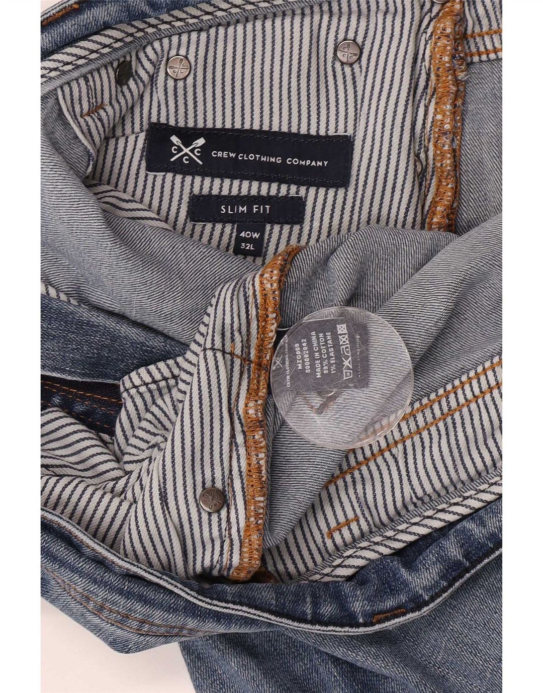 Besætningstøj Herre Slim Jeans W40 L27 Blå Bomuld