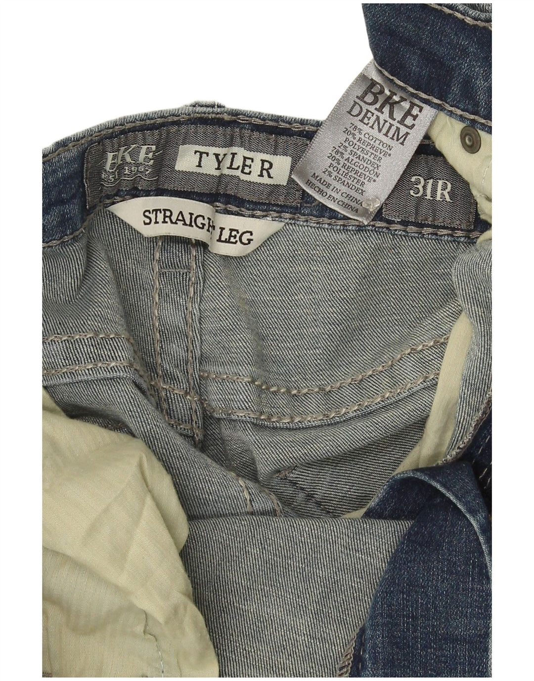 BKE Dame Tyler Straight Jeans W31 L31 Blå Bomuld