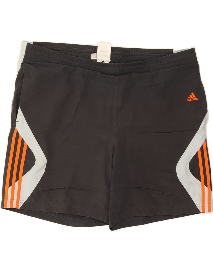 ADIDAS Mens Sport Shorts Large Grey Colourblock Polyester Vintage Adidas and Second-Hand Adidas from Messina Hembry 
