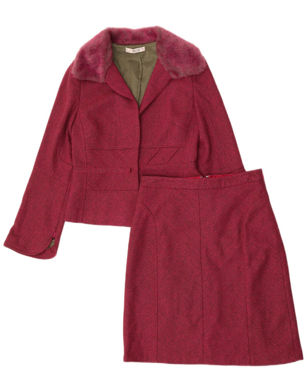 Jesire Womens 2-delt nederdelsæt UK 8 Small W28 Pink Sildeben polyakryl