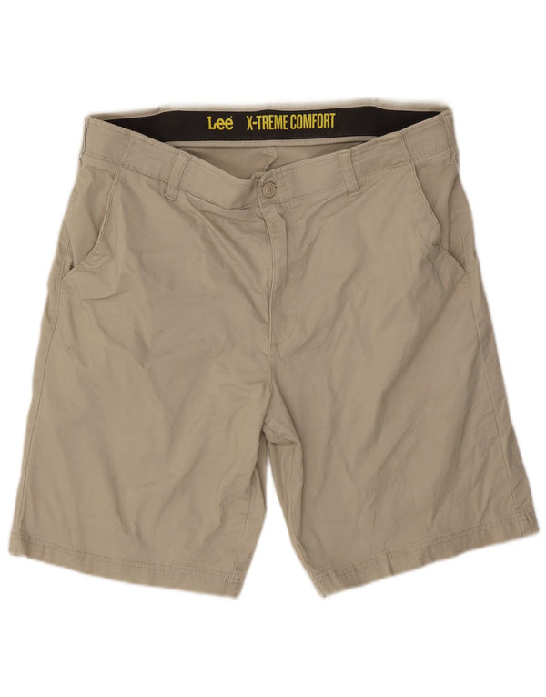 Lee Mens X-treme Comfort Chino Shorts W38 XL Beige Bomuld