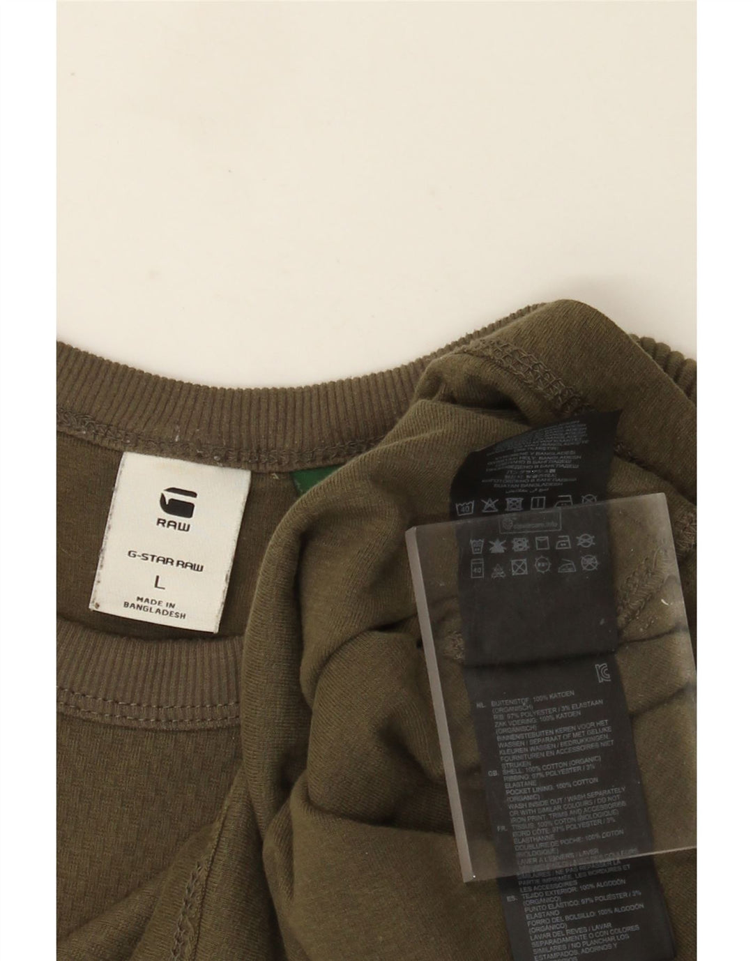 G-Star Herre Top Langærmet Stor Khaki Bomuld