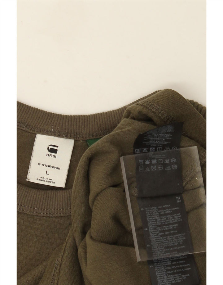 G-Star Herre Top Langærmet Stor Khaki Bomuld