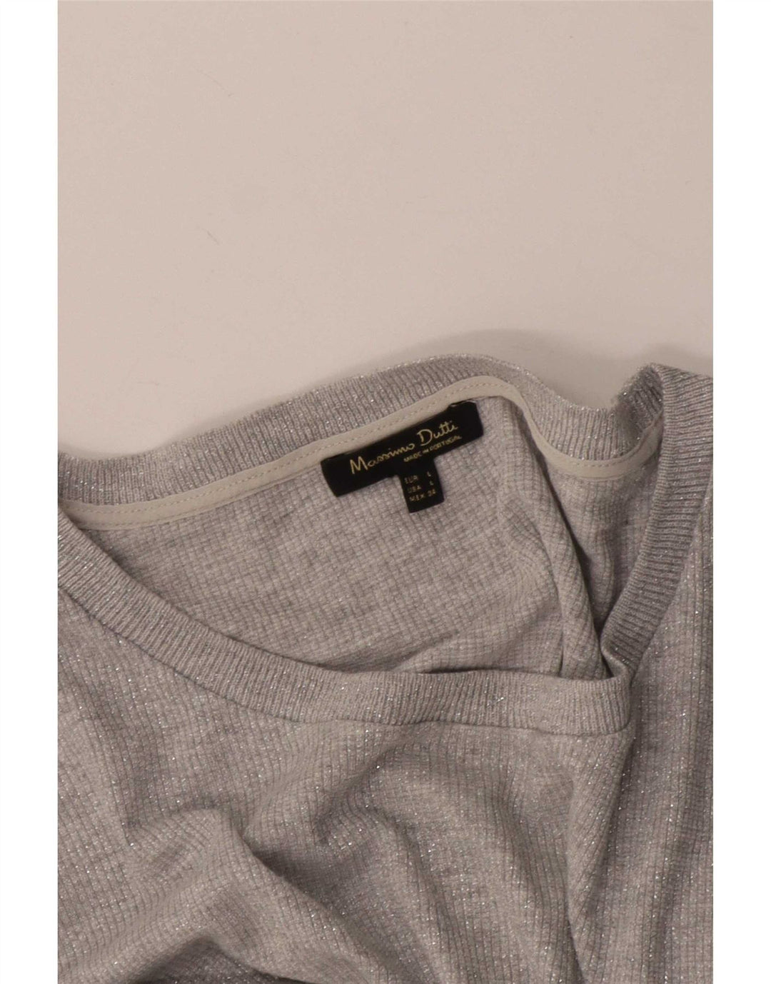 Massimo Dutti Dame Top 3/4 ærmet UK 16 Stor Grå