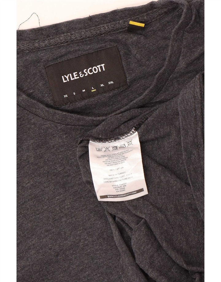 Lyle & Scott Herre T-Shirt Top Stor Grå Bomuld