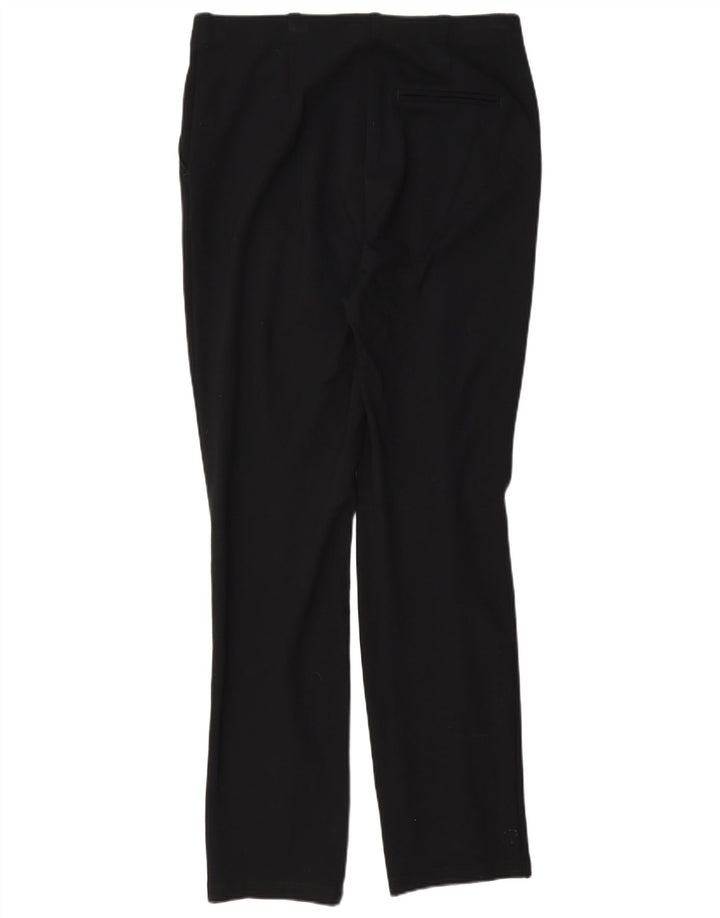 Marks & Spencer Womens Straight Suit Trousers UK 12 Medium W32 L30 Black