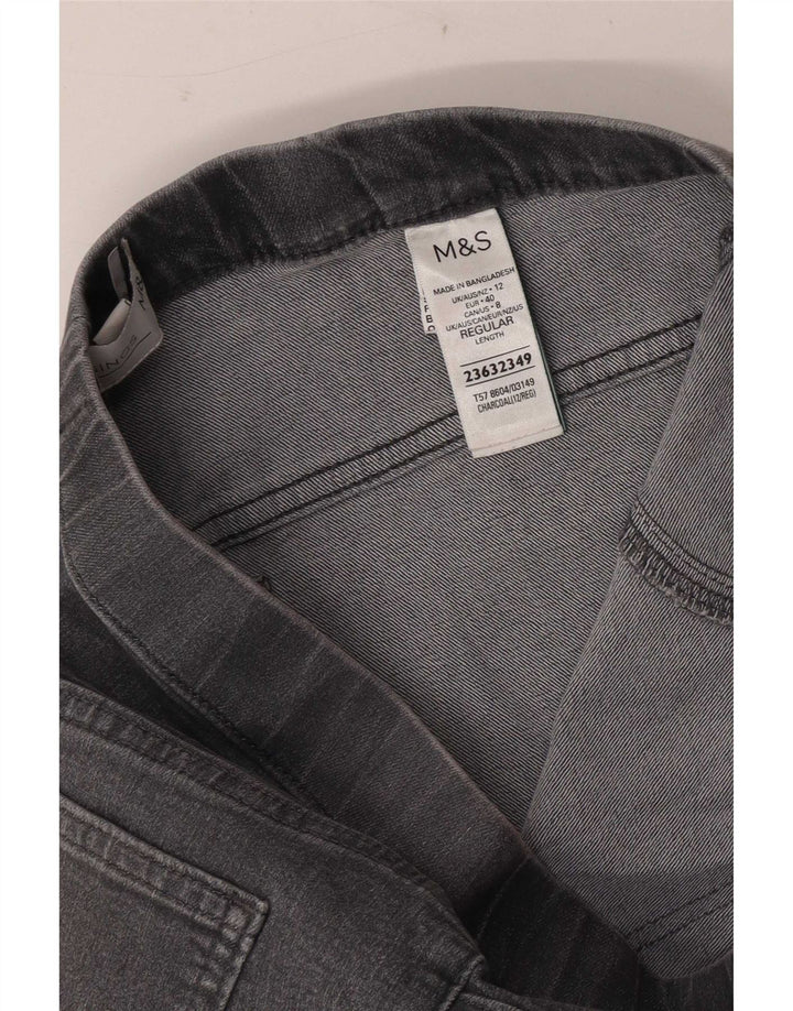 Marks & Spencer Dame Jegging Jeans UK 12 Medium W30 L28 Grå Bomuld