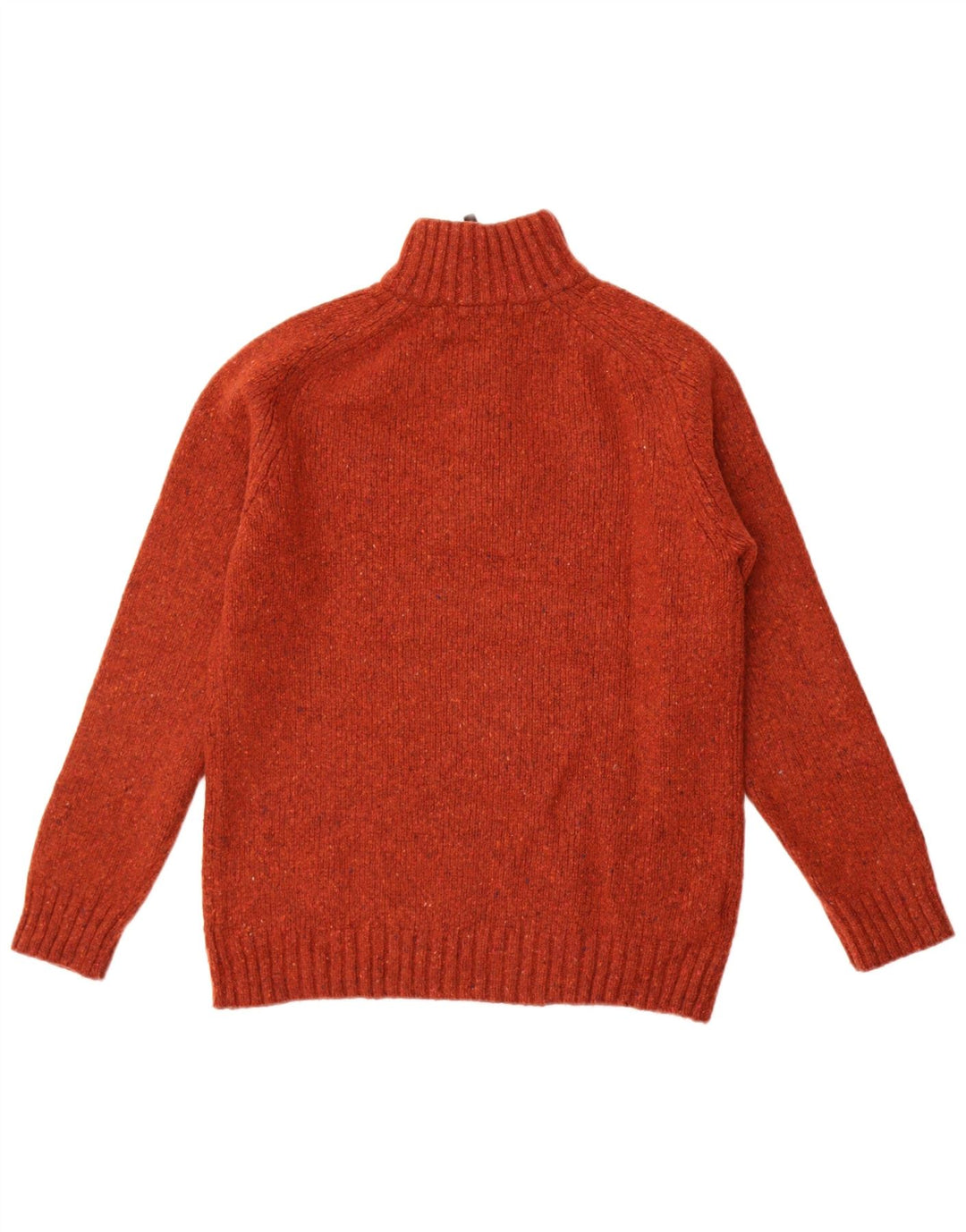 John Lewis Herre lynlås-hals sweater Medium Maroon Flecked Merino Wool