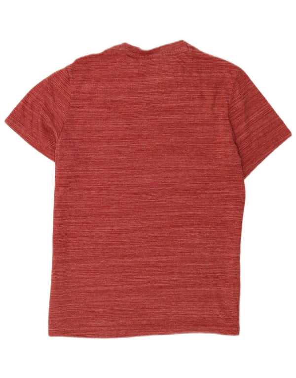 Jack Wills Herre T-shirt Top Medium rødbrun stribet bomuld